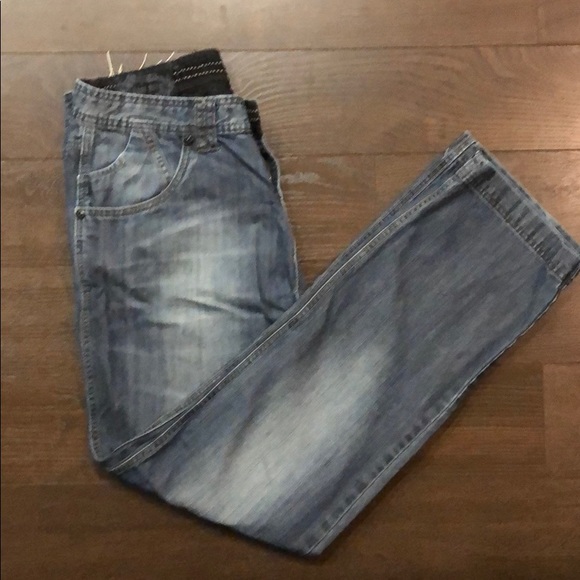 Blue Guru Vintage Jeans 32/33 Distressed EUC - Picture 1 of 9